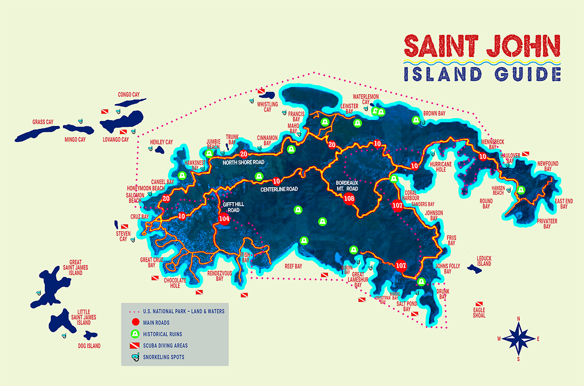 Saint John Map Saint John Island Guide