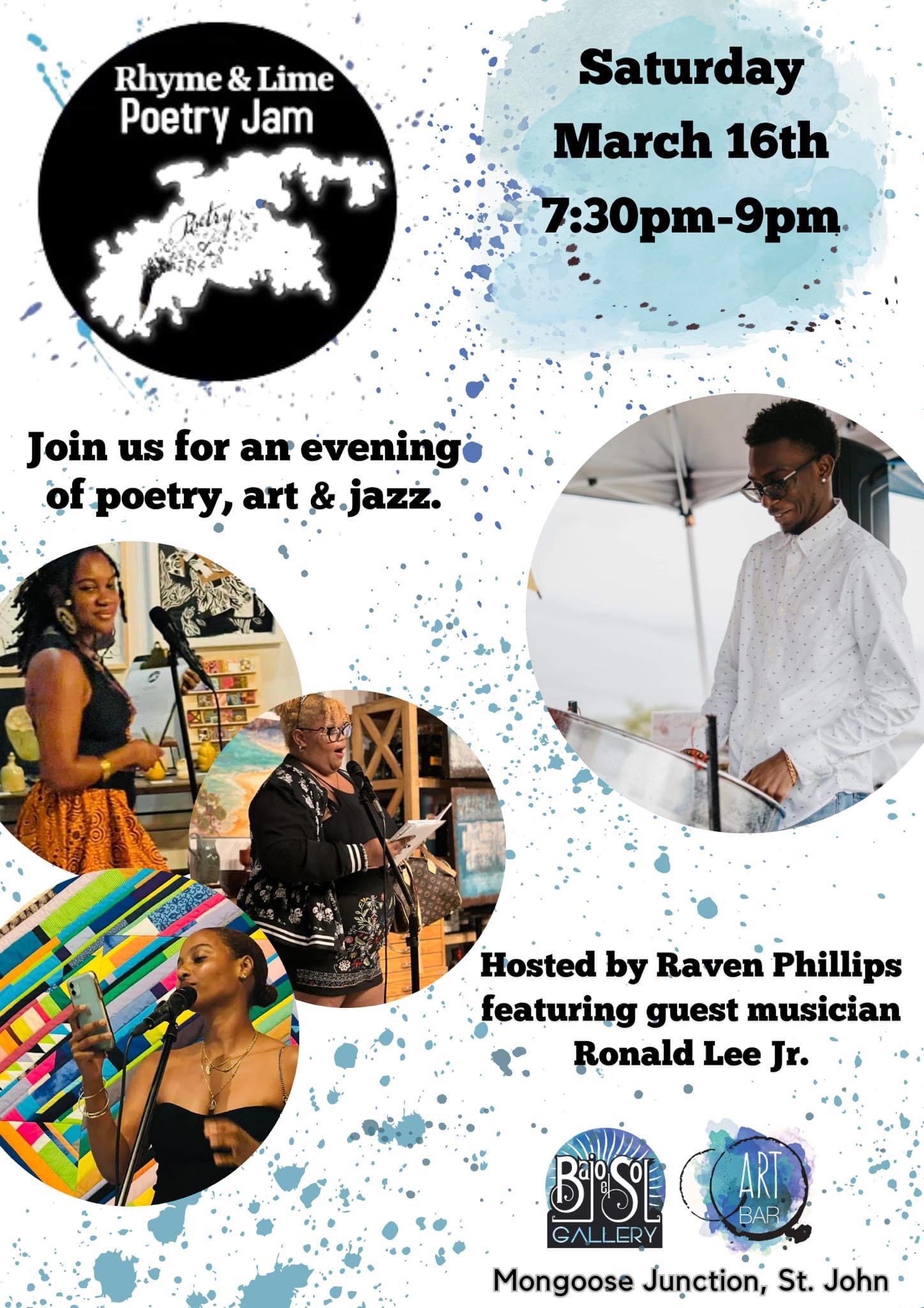 RHYME  LIME POETRY JAM  SAINT JOHN ISLAND GUIDE