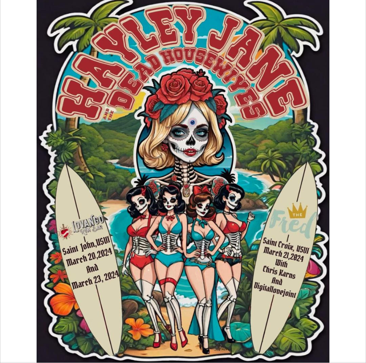 HAYLEY JANE AND THE DEAD HOUSEWIVES  SAINT JOHN ISLAND GUIDE