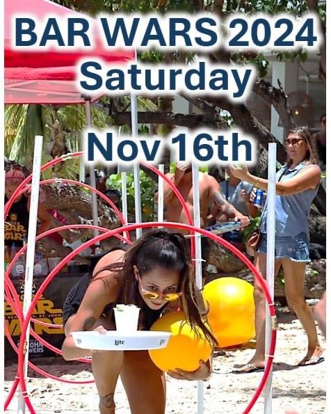 BAR WARS 2024    BEACH BAR ST JOHN    SAINT JOHN ISLAND GUIDE