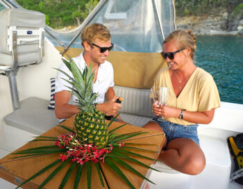 PHOENIX ISLAND CHARTERS -- PHOENIX -- 30' MOTOR YACHT -- SAINT JOHN BOAT CHARTERS